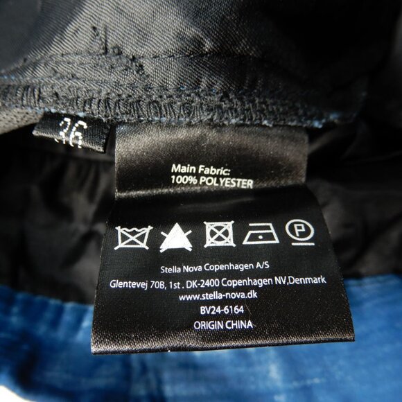 STELLA NOVA Livi PANTS Size 36 S Blue Crushed Velvet Straight Leg Pockets NEW - Picture 11 of 14